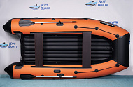 Лодка Kittboats 370НД черно-оранжевая
