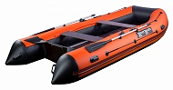 Надувная лодка River Boats ПВХ RB-370 чёрно-оранжевая